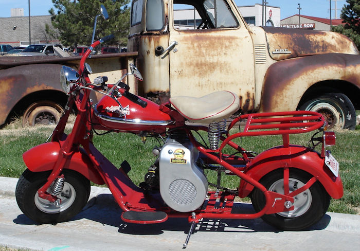 Motor Scooter Picture of a 1952 Cushman Eagle Motor Scooter