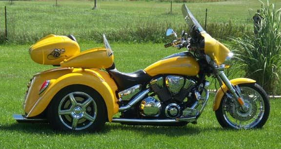 Motorcycle trike picture of a 2007 Honda VTX1800 w/Champion trike conversion