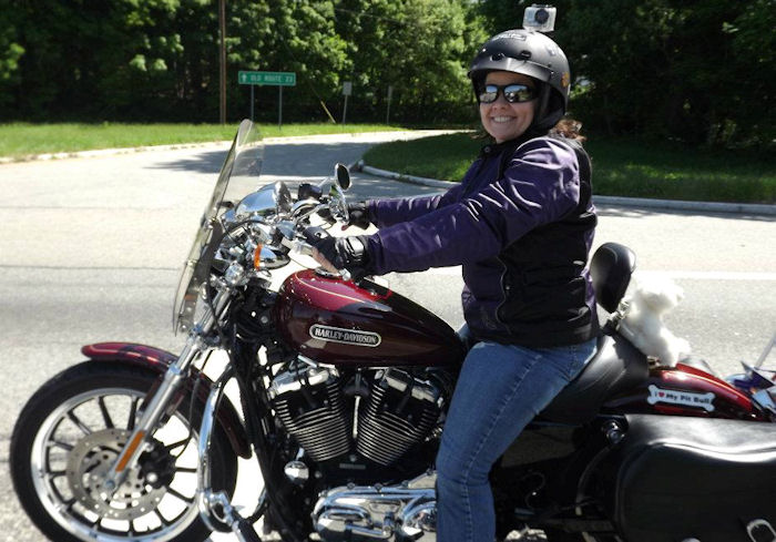 Women on Motorcycles Picture of a 2008 Harley-Davidson Sportster 1200L