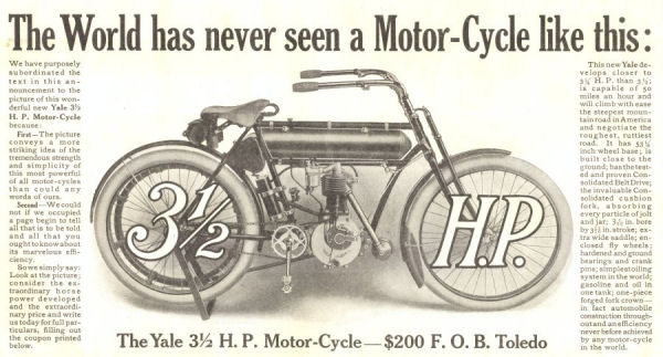 Antique Motorcycle Ad