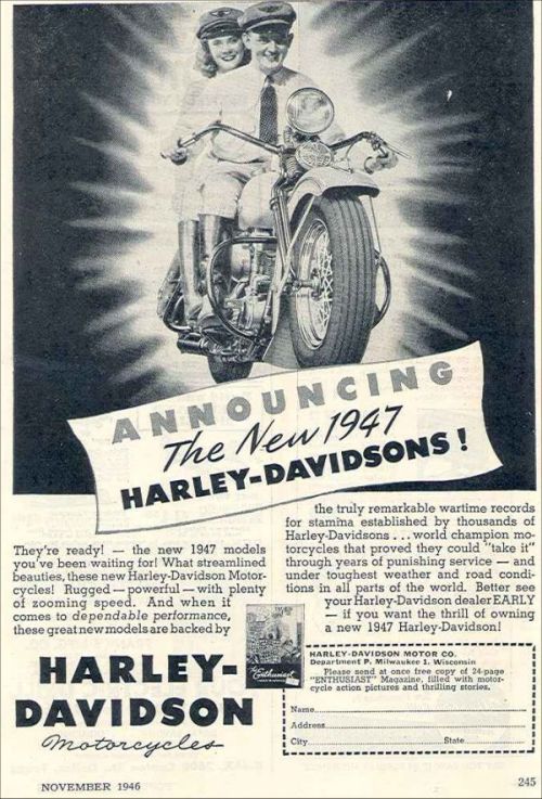 Antique Motorcycle Ad