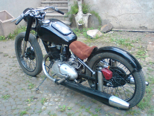 Motorcycle Picture of a 1953 IZH (Russian) Model 49