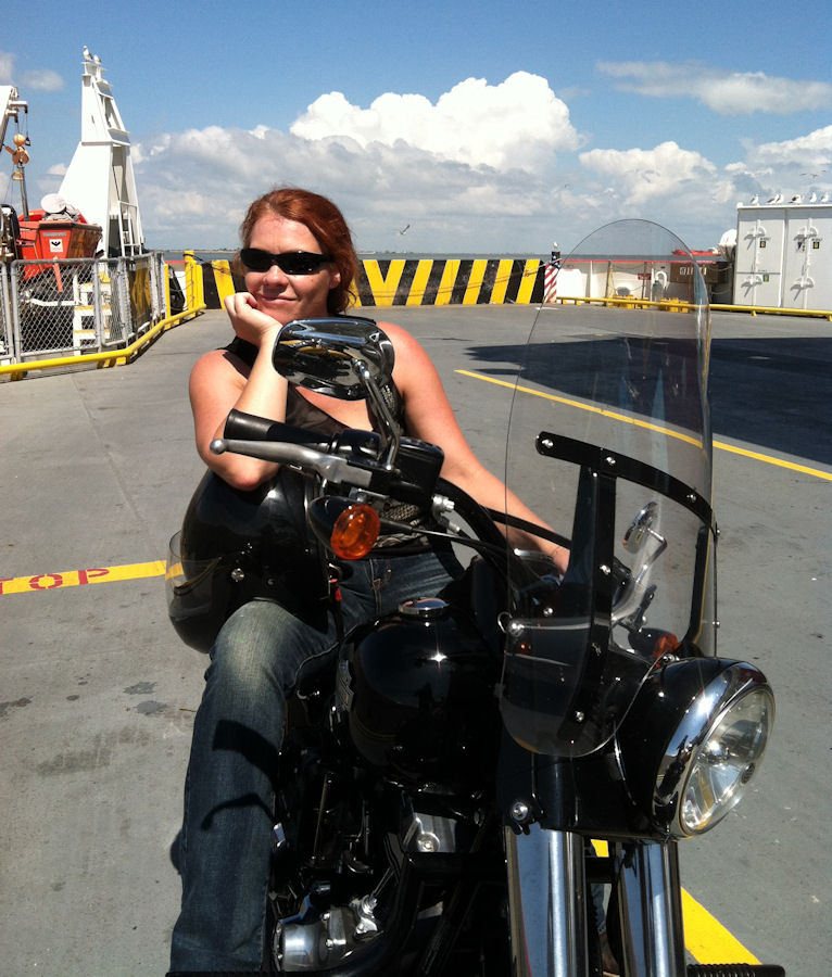 Women on Motorcycles Picture of a 2012 Harley-Davidson Softail Slim