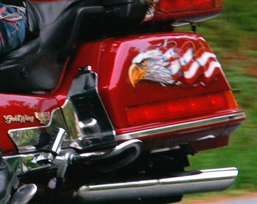 My 1995 Honda Gold Wing Interstate  airbrushing by Ballow Artistry formerly of Tennessee, now of Arizona